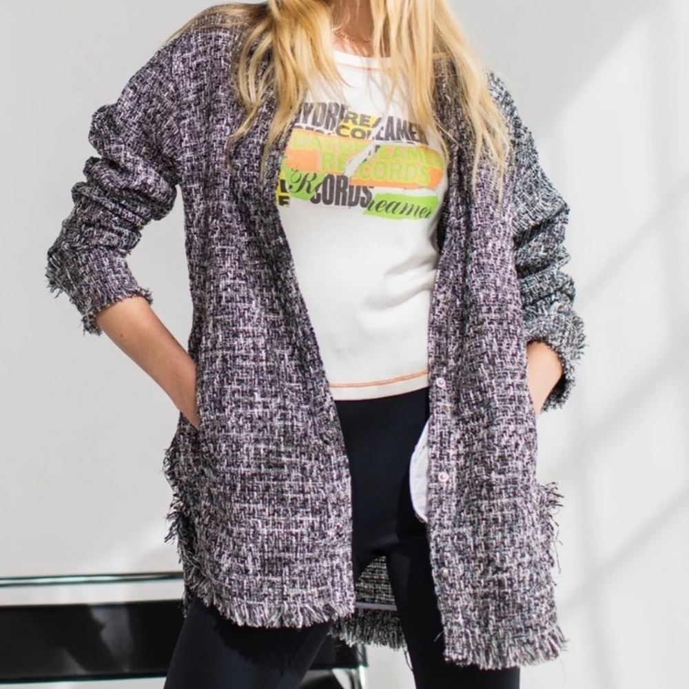 Misty tweed shirt jacket